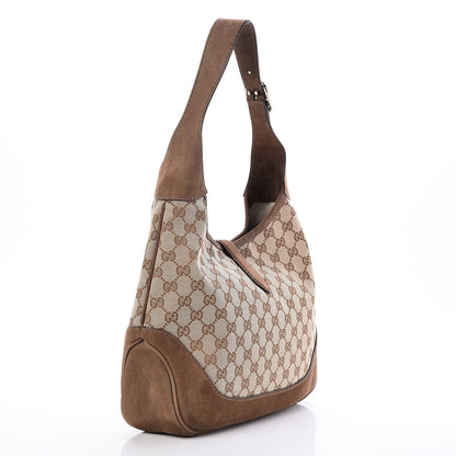 Gucci Monogram Web Medium Jackie O Hobo Brown 3 of 8