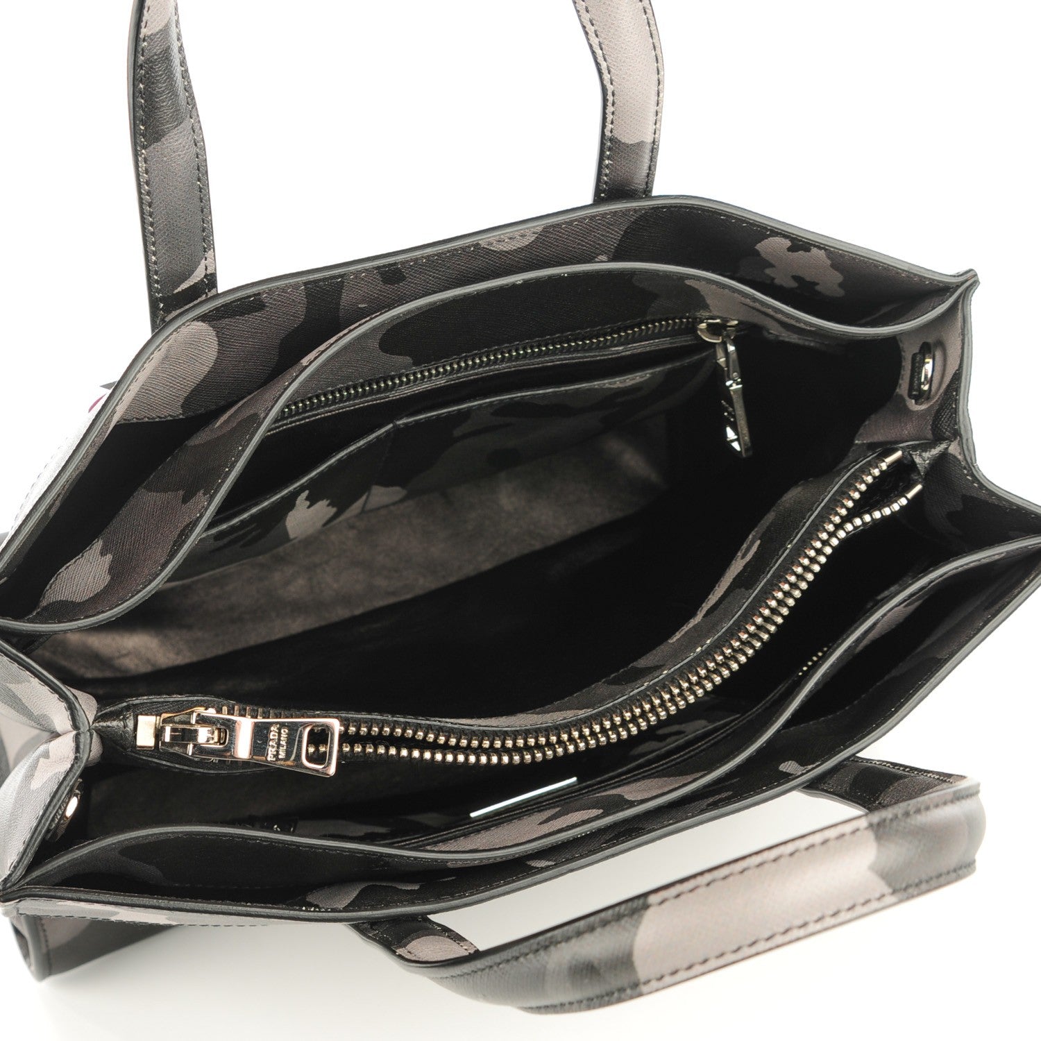 Prada Saffiano Soft Camouflage Print Tote Marmo Dis Camouflage 5 of 9