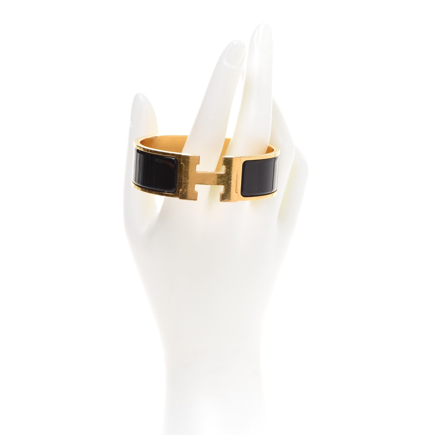 Hermes Enamel Wide Clic Clac H Bracelet PM Black 2 of 8