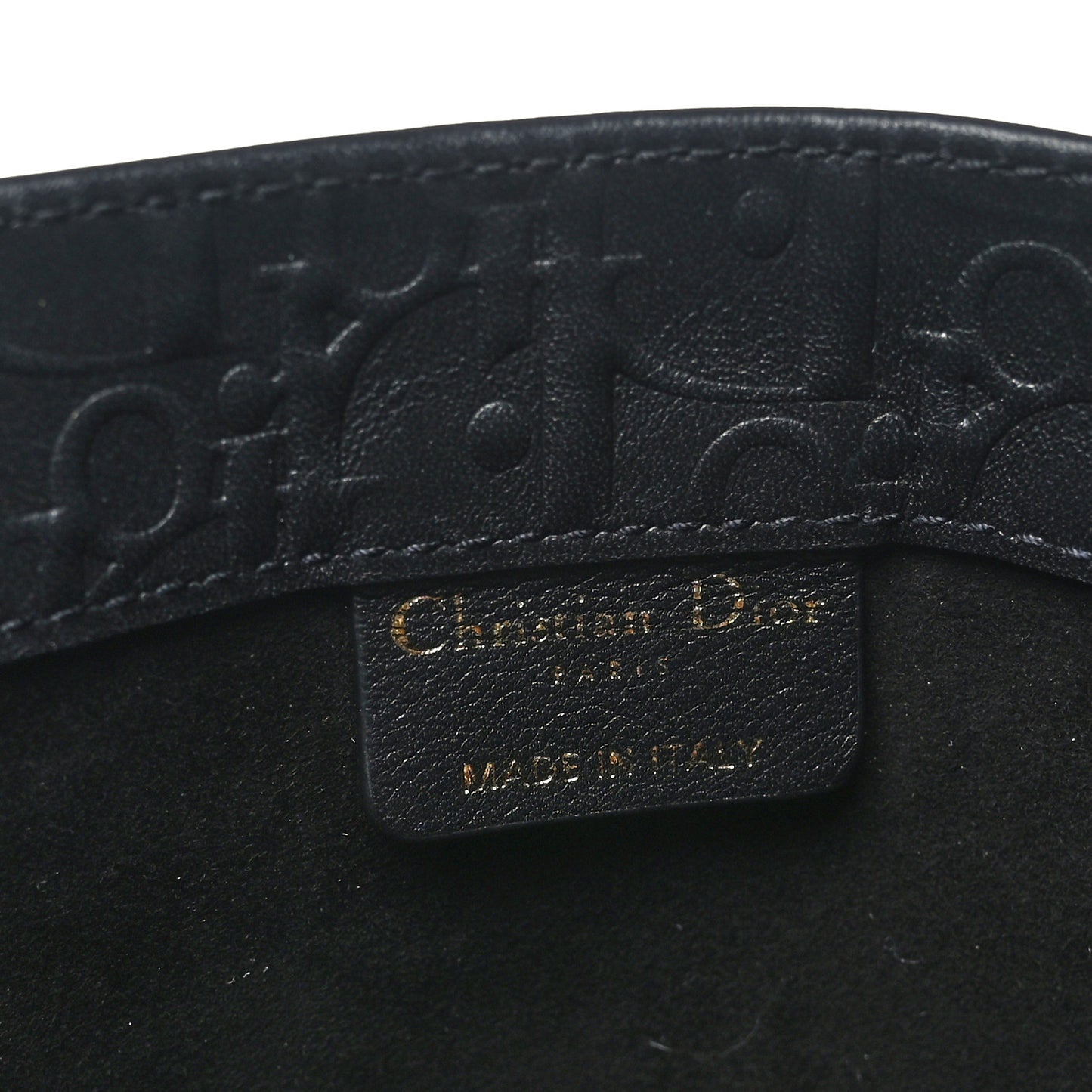 Oblique Calfskin Embossed Large Book Tote Black