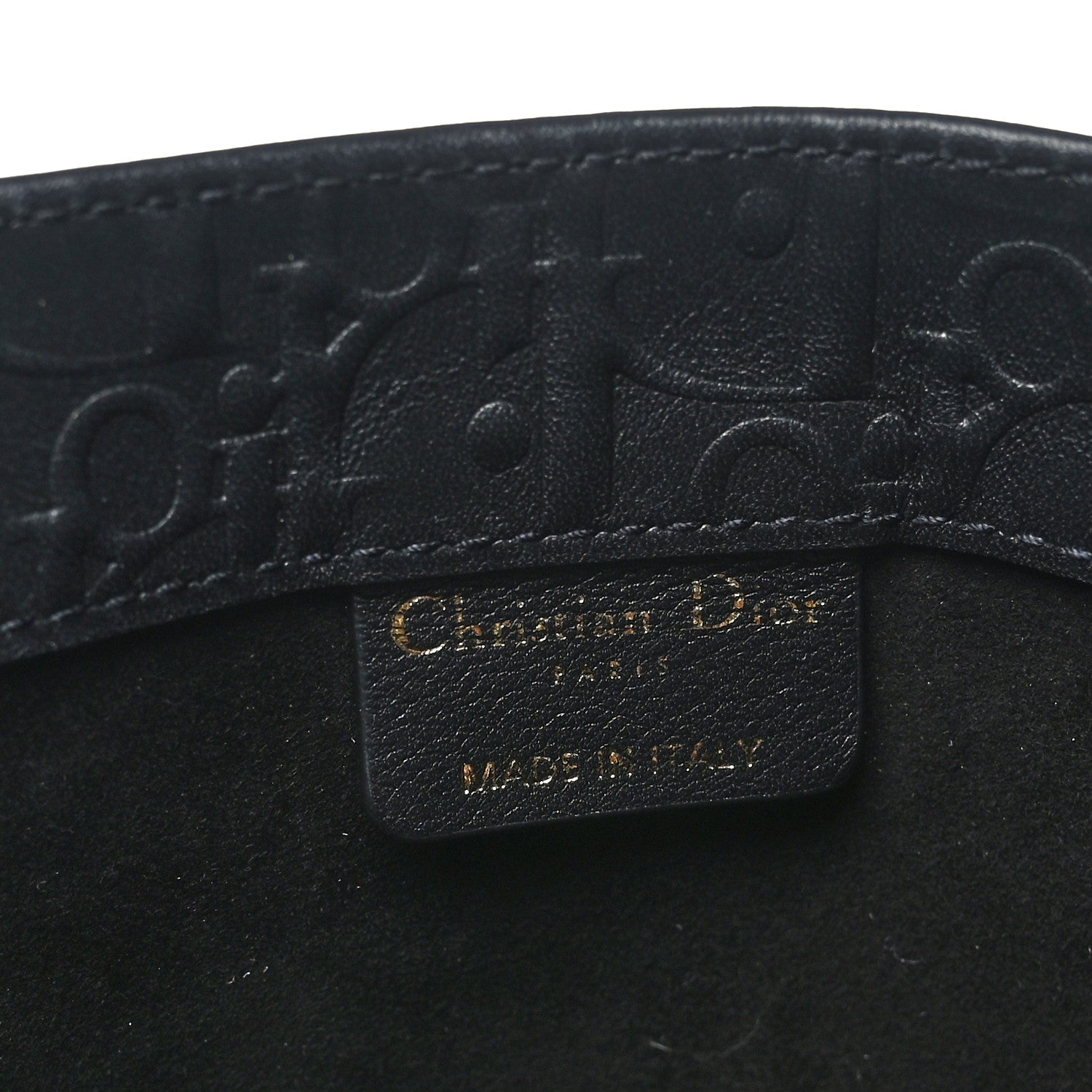 Christian Dior Oblique Calfskin Embossed Large Book Tote Black 6 of 9