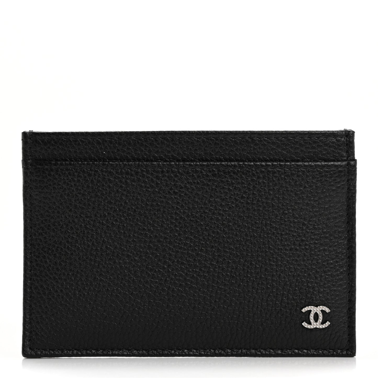 Grained Calfskin CC Card Holder Black