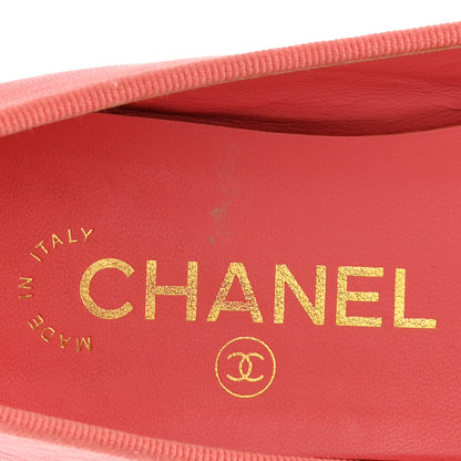Chanel Goatskin Cap Toe CC Ballerina Flats 36.5 Pink 8 of 9