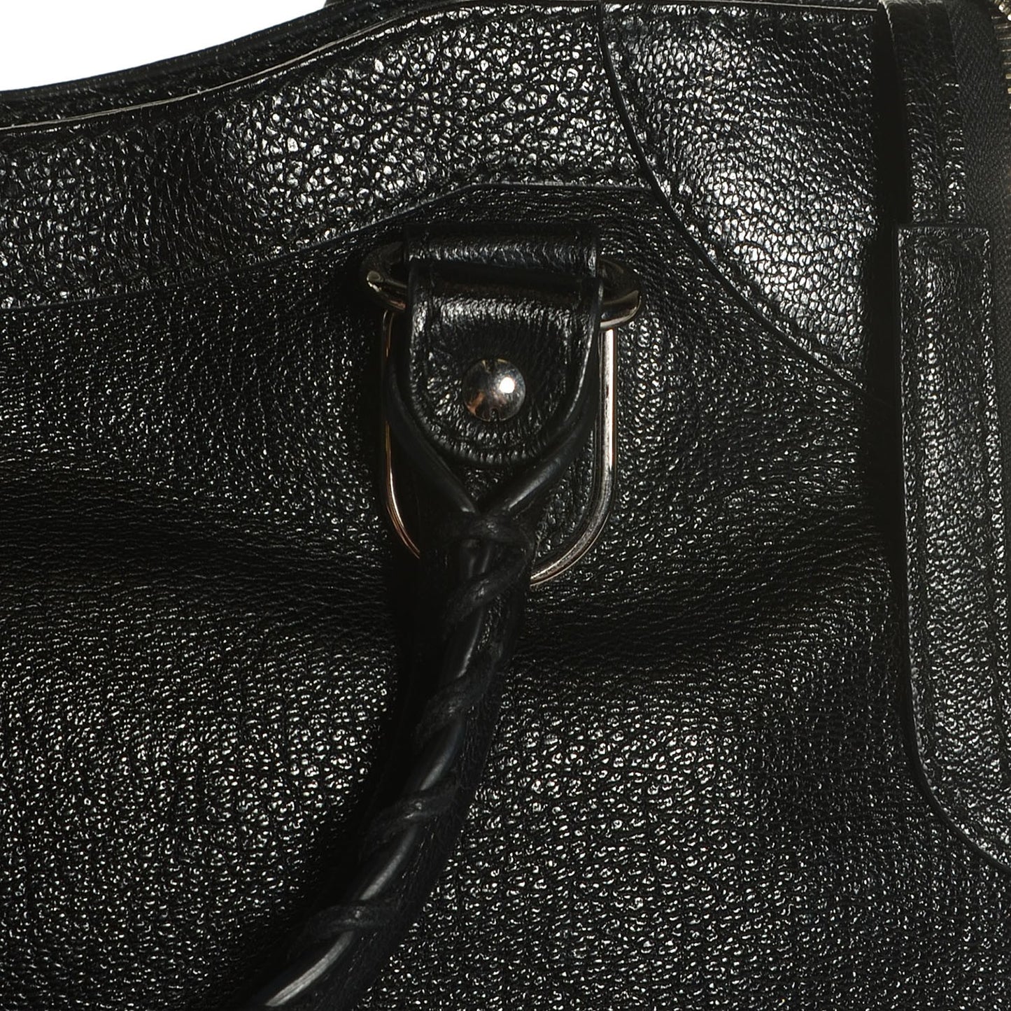 Chevre Silver Metallic Edge Hardware Velo Black