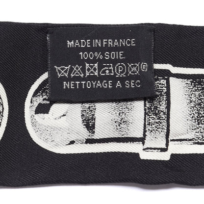 Hermes Silk Le Tresor De Medor Twilly Black White 3 of 4