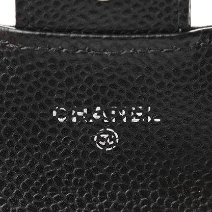 Chanel Caviar Quilted Flap Card Holder Wallet Black 6 of 11