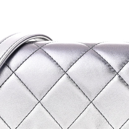 Chanel Metallic Lambskin Like A Wallet Flap Silvery Black 8 of 10