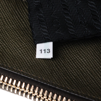 Prada Saffiano Cuir Top Handle Dome Tote Militare 9 of 10