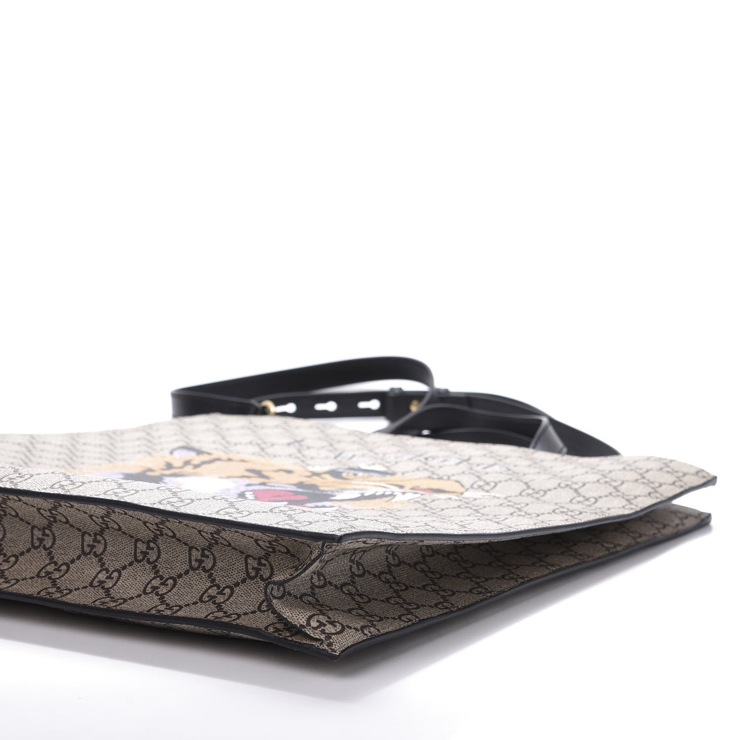 Gucci GG Supreme Monogram L'Aveugle Par Amour Print Vertical Tote Black 10 of 11