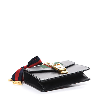 Gucci Calfskin Mini Sylvie Chain Shoulder Bag Black 3 of 18
