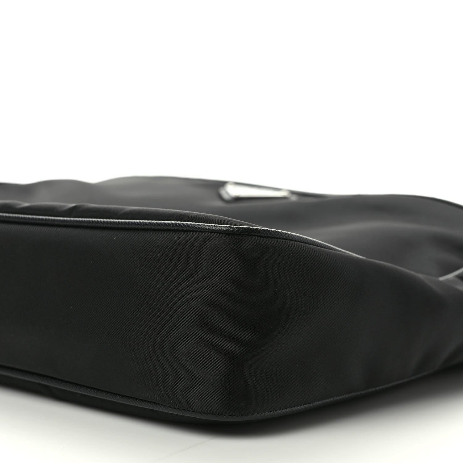 Prada Tessuto Nylon Saffiano Messenger Bag Black 7 of 7