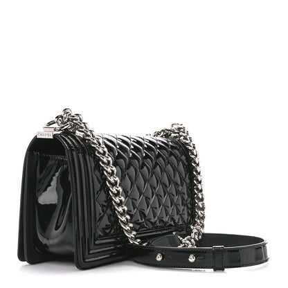 Chanel Patent Calfskin Quilted Medium Plexiglass Boy Flap Black 3 of 10