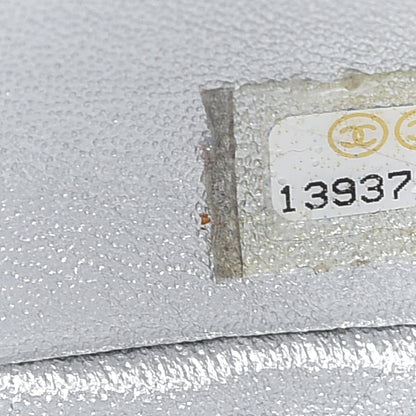 Chanel Metallic Lambskin Quilted Jumbo Single Flap Silver 9 of 10
