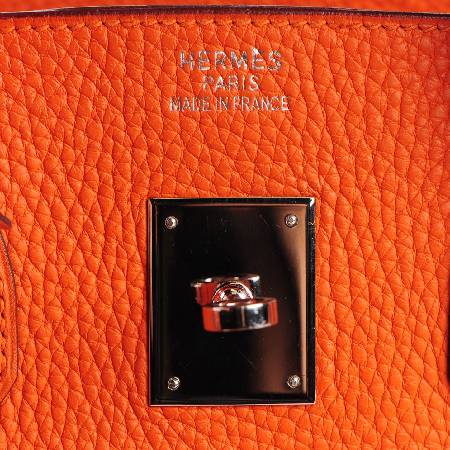 Taurillon Clemence Birkin 35 Orange