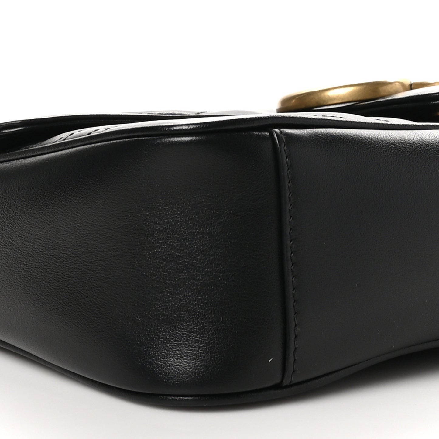 Calfskin Matelasse Small GG Marmont Shoulder Bag Black