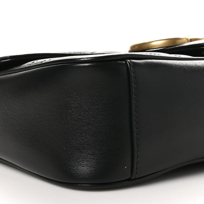 Gucci Calfskin Matelasse Small GG Marmont Shoulder Bag Black 9 of 11