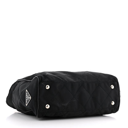 Prada Nylon Tessuto Quilted Chain Shoulder Bag Black 4 of 15