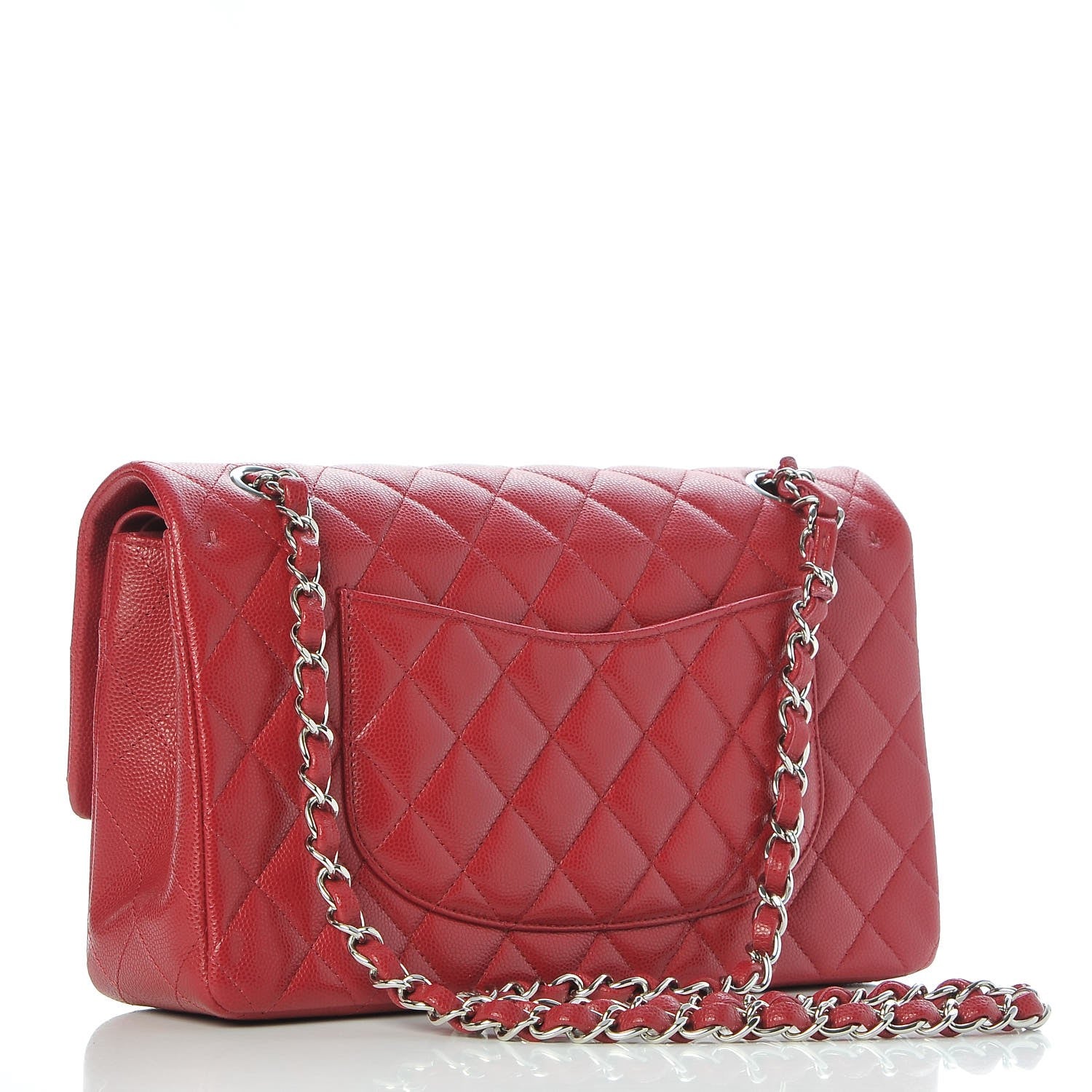 Chanel Caviar Quilted Medium Double Flap Pink 3 of 8