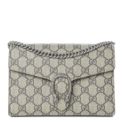 Gucci GG Supreme Monogram Mini Dionysus Chain Wallet Beige Vulcanic Red 1 of 10