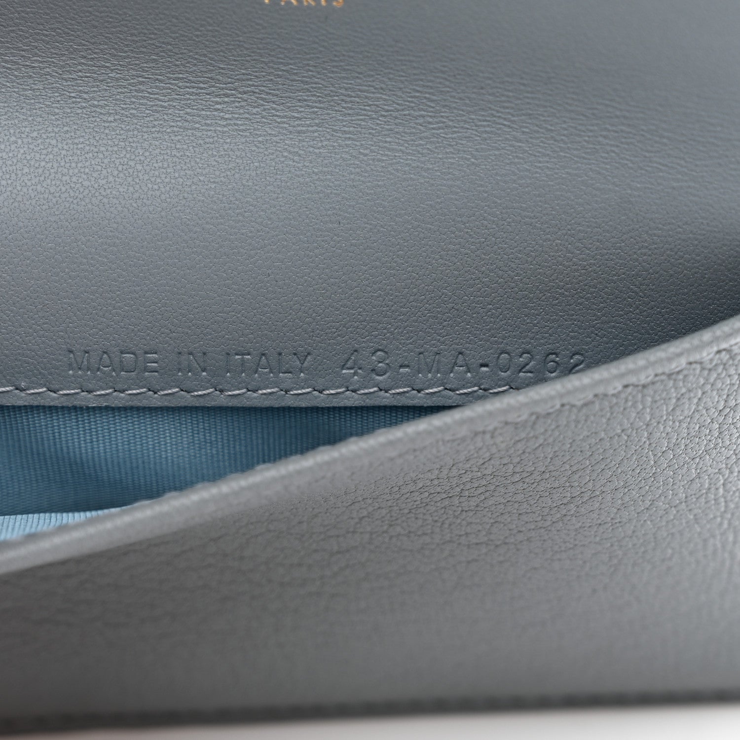 Christian Dior Goatskin Saddle Cosmos Zipped Card Holder Cloud Blue 7 of 7