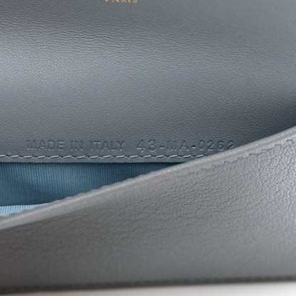 Christian Dior Goatskin Saddle Cosmos Zipped Card Holder Cloud Blue 7 of 7