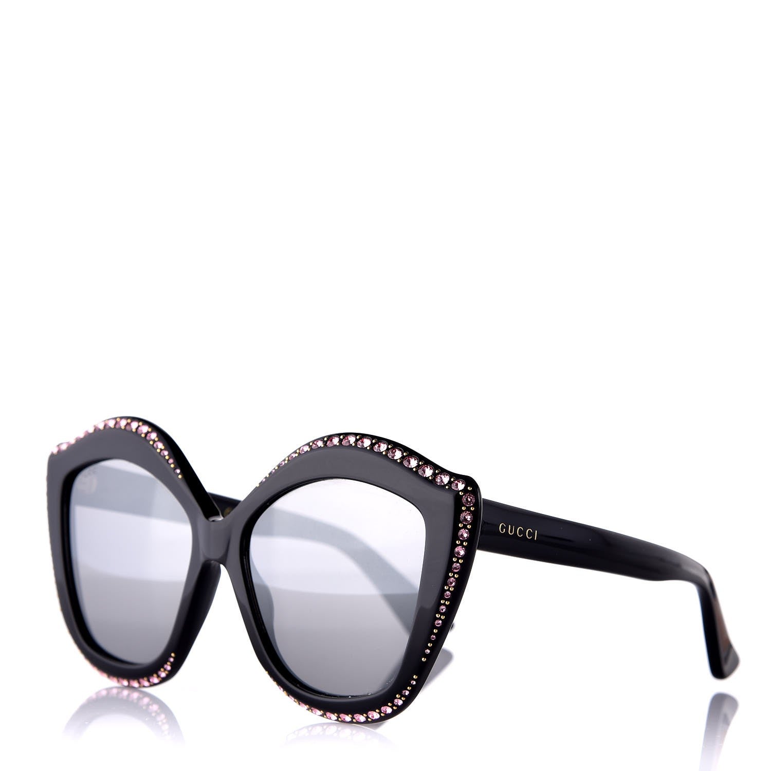 Gucci Crystal Cat Eye GG0118S Sunglasses Black 1 of 6