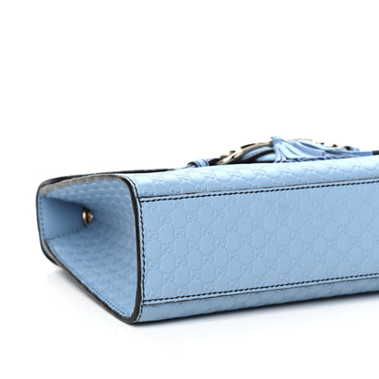 Gucci Microguccissima Medium Emily Chain Shoulder Bag Mineral Blue 8 of 9