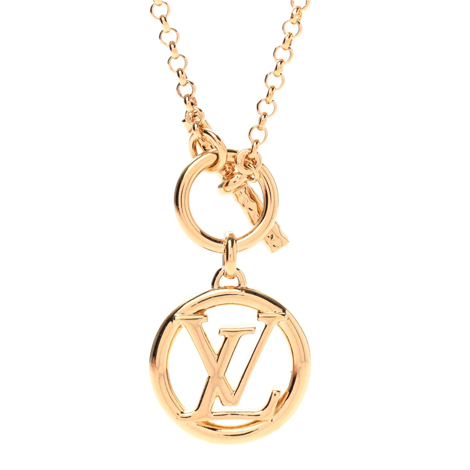 Louis Vuitton Metal Baby Louise Necklace Gold 4 of 7