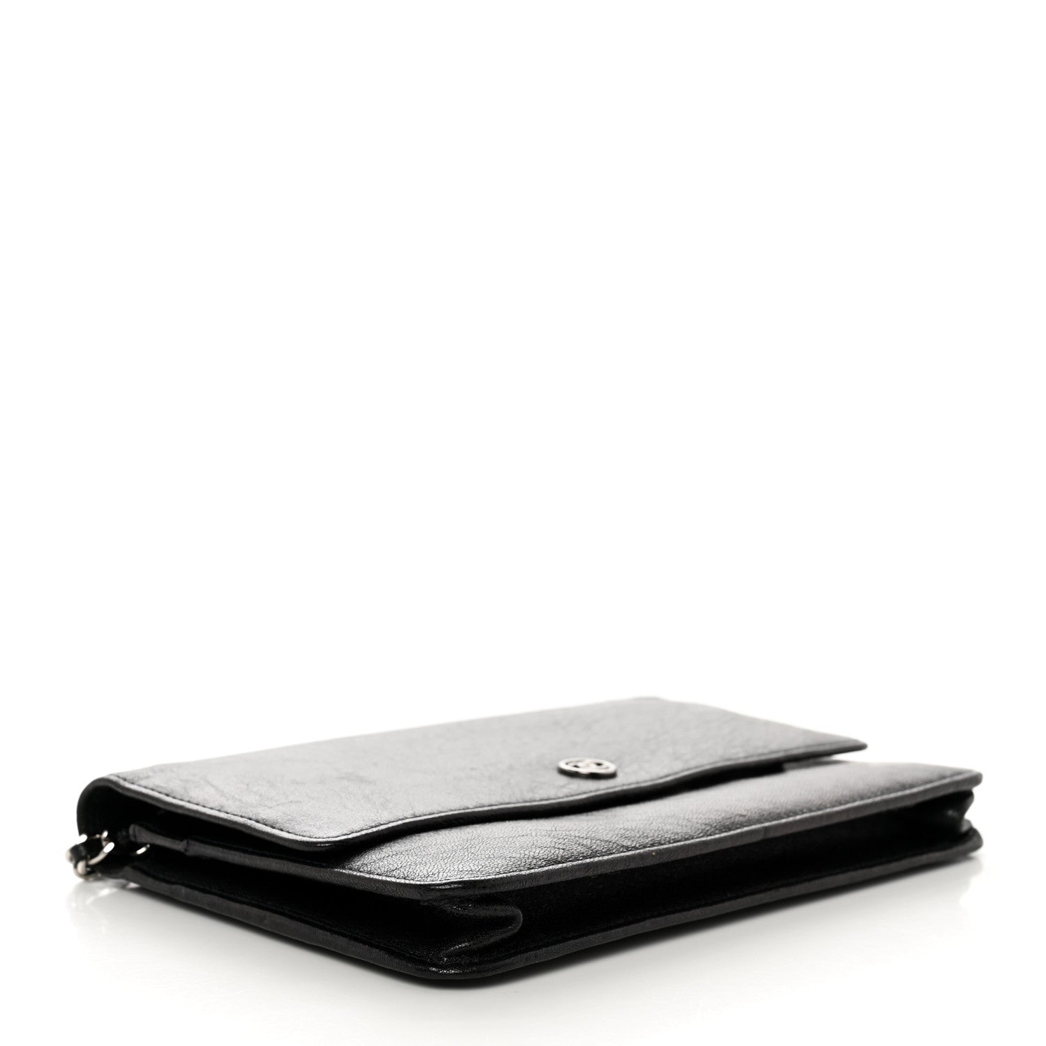 Chanel Goatskin Wallet On Chain WOC Black 4 of 10