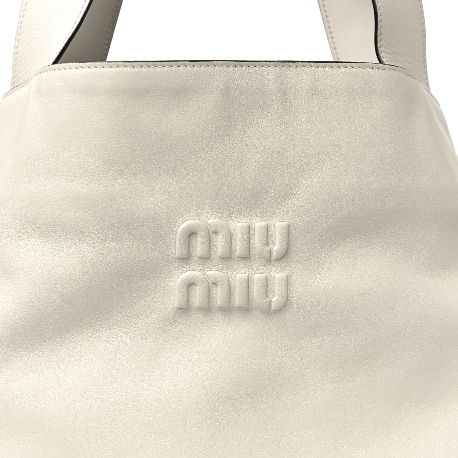 Miu Miu Soft Calf Hobo Bag White 7 of 9