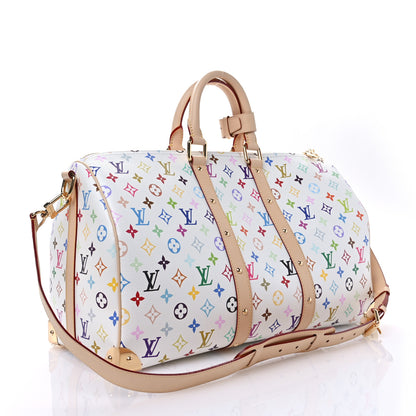 Louis Vuitton LV X TM Monogram Multicolor Keepall Bandouliere 45 White 3 of 11