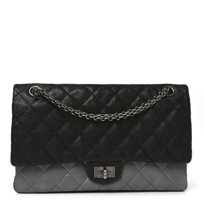 Chanel Caviar Iridescent Calfskin 2.55 Reissue 226 Flap Brown Grey 1 of 10