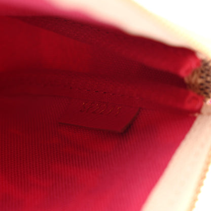 Louis Vuitton Damier Azur 2021 Christmas Animation Hollywood Mini Pochette Accessories Fuchsia 6 of 8