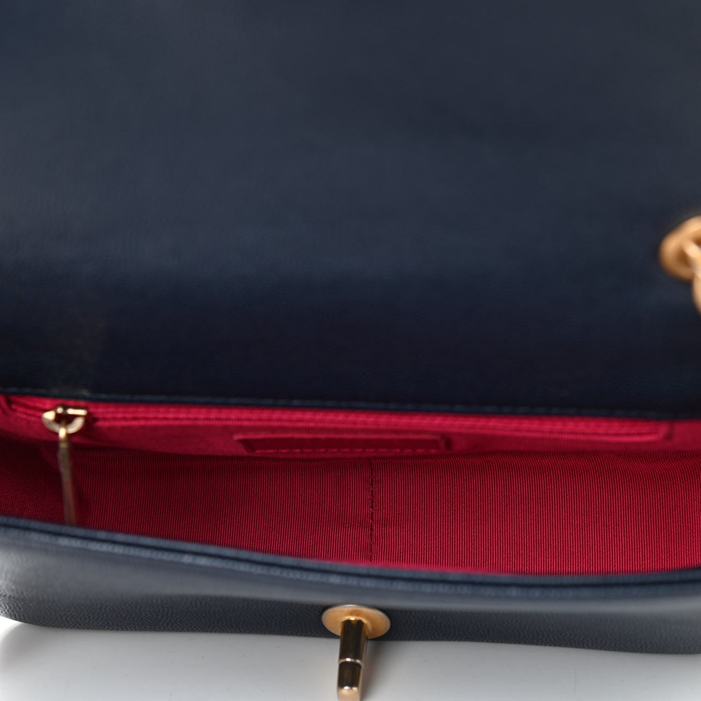 Caviar Quilted Small Fashion Therapy Flap Bag Navy Blue