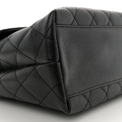 Chanel Caviar Quilted Jumbo Kelly Flap Black 9 of 11