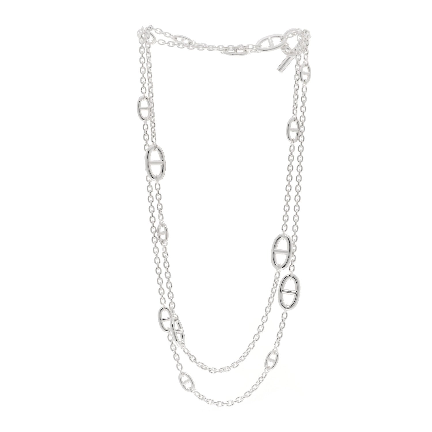 Hermes Sterling Silver Farandole Necklace 120 3 of 6