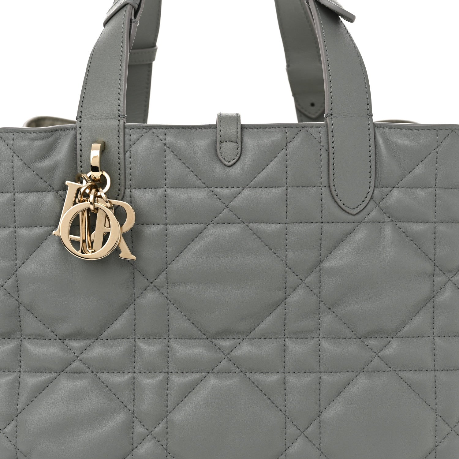 Christian Dior Calfskin Macrocannage Medium Toujours Grey 8 of 10