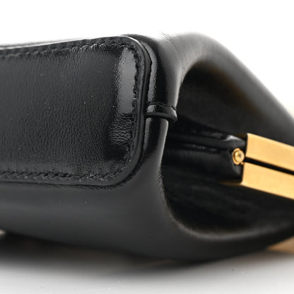 Khaite Crackle Patent Shearling Small Lilith Evening Bag Black 10 of 10