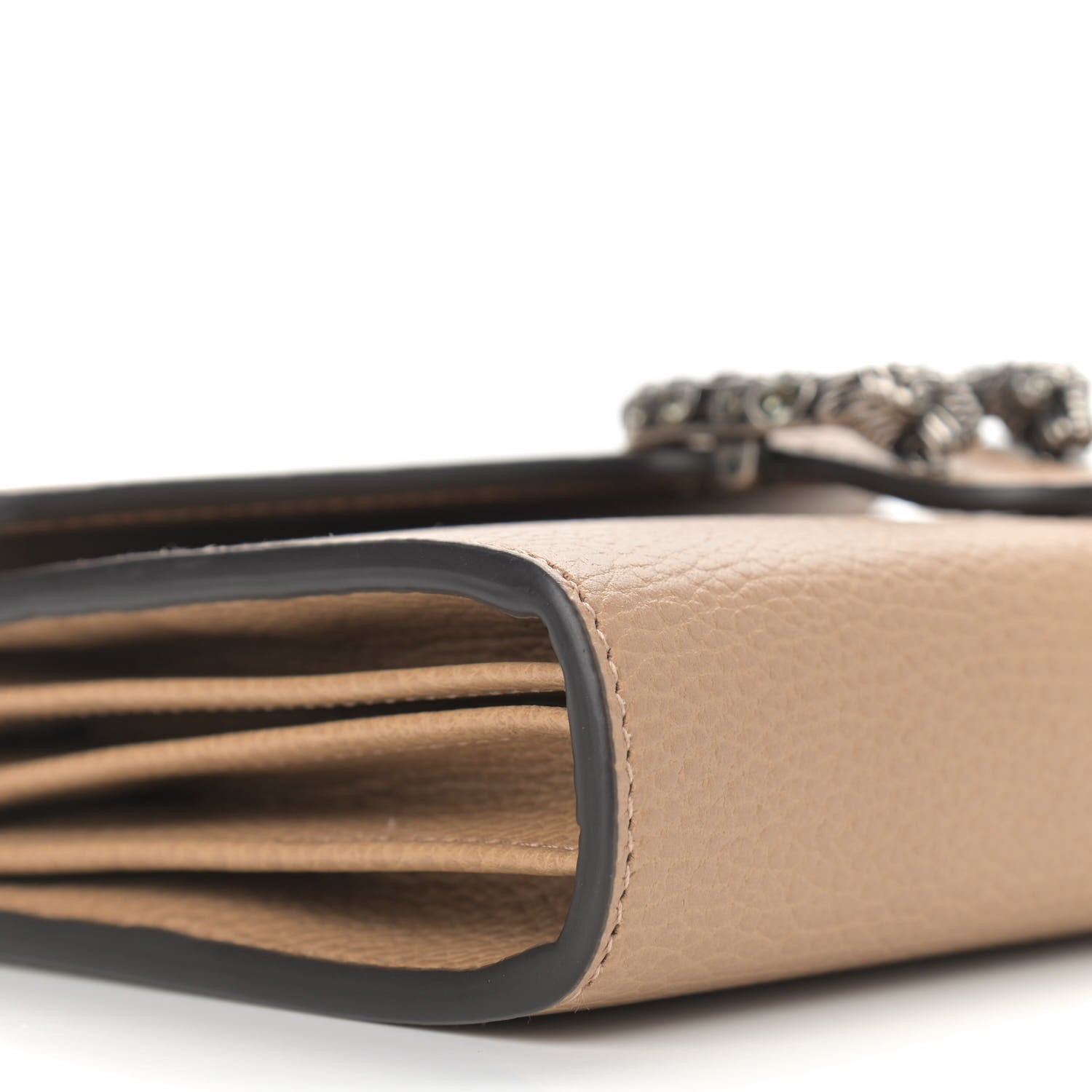 Gucci Dollar Calfskin Crystal Mini Dionysus Chain Wallet Natural Tan Black Diamond 8 of 9