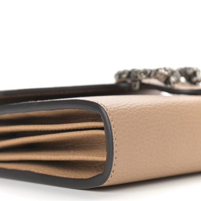 Gucci Dollar Calfskin Crystal Mini Dionysus Chain Wallet Natural Tan Black Diamond 8 of 9