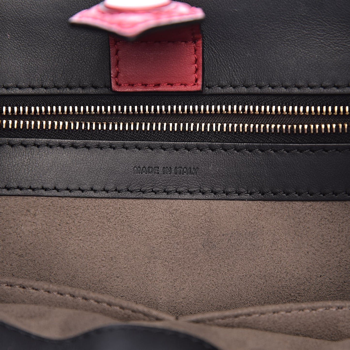 Vitello Century F is Fendi FF 1974 Embossed Small Runaway Satchel Black Maya