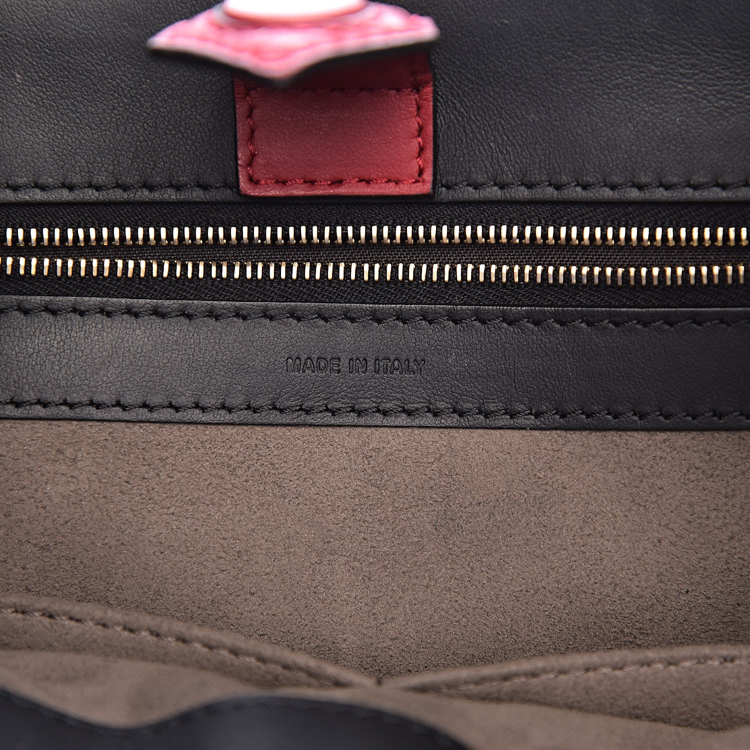 Fendi Vitello Century F is Fendi FF 1974 Embossed Small Runaway Satchel Black Maya 6 of 16