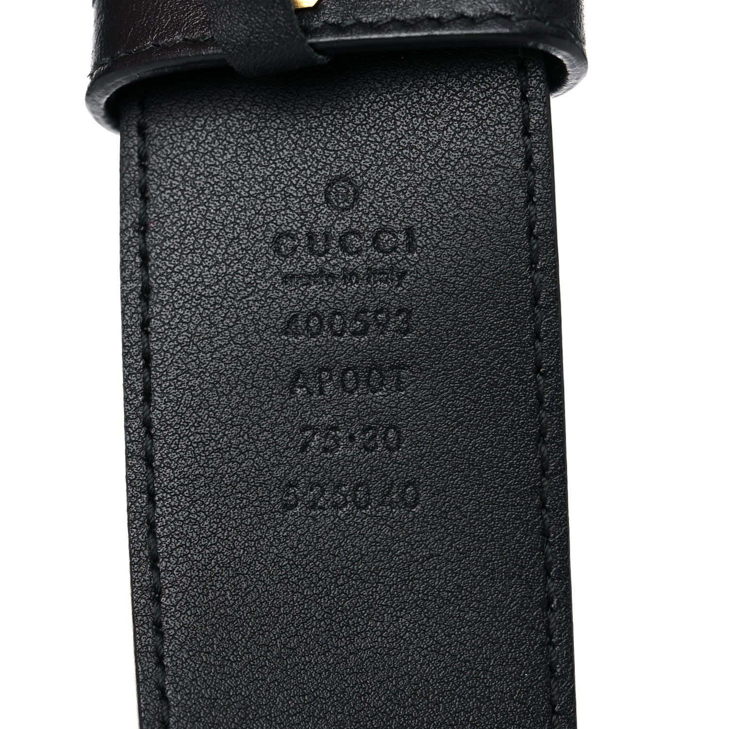 Gucci Calfskin Double G 40mm Belt 75 30 Black 3 of 8