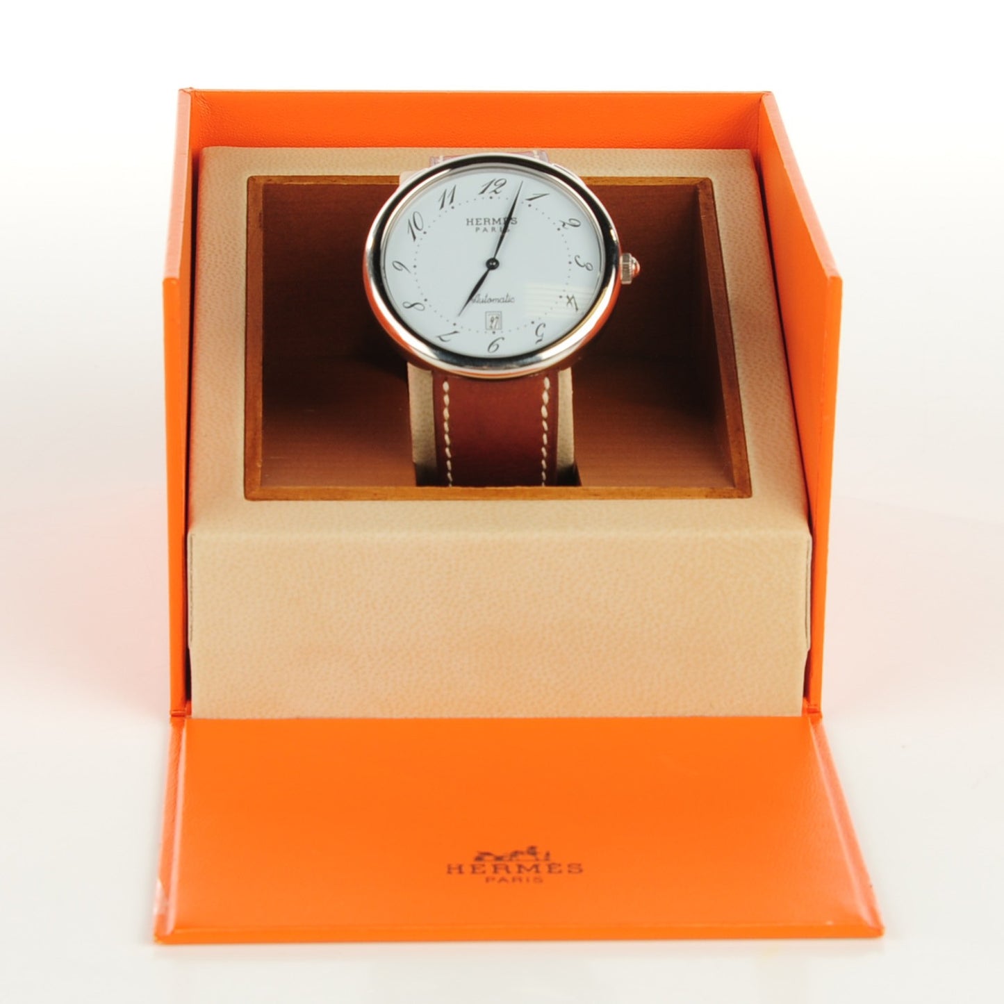 Stainless Steel Barenia 41mm Arceau Quartz Watch Fauve