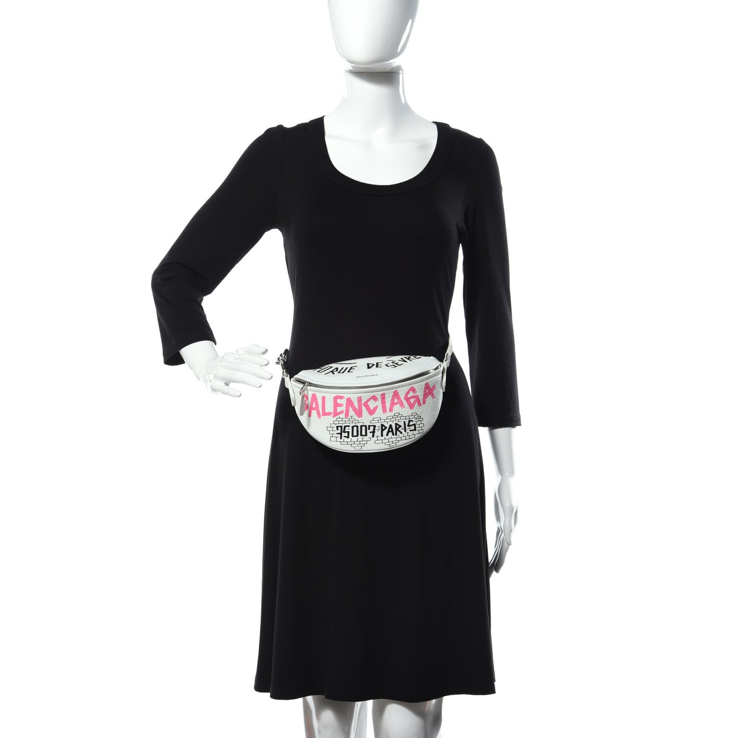 Agneau Arena Graffiti All Over XXS Souvenir Belt Bag White Multicolor