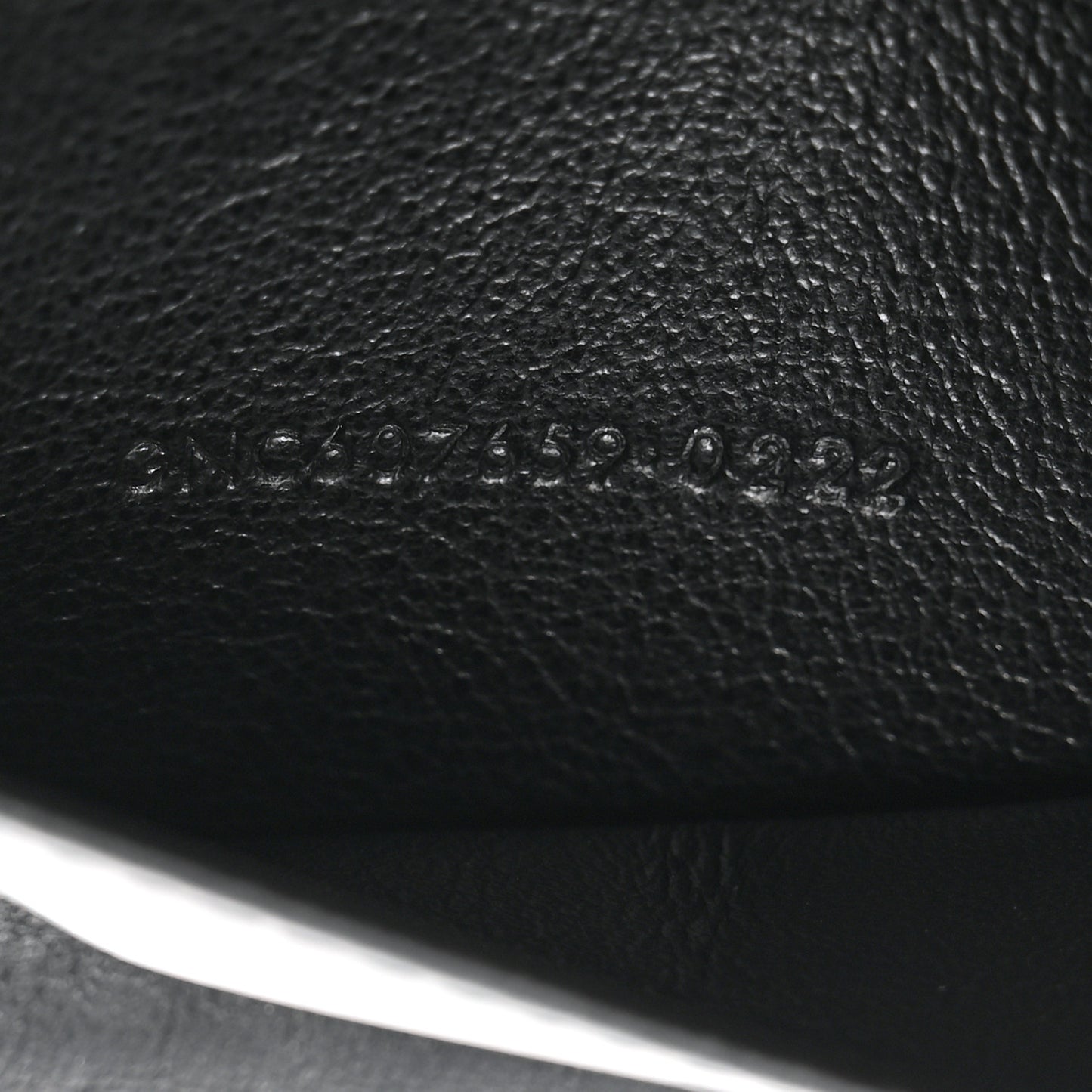 Crocodile Embossed Tiny Cassandre Passport Holder Black