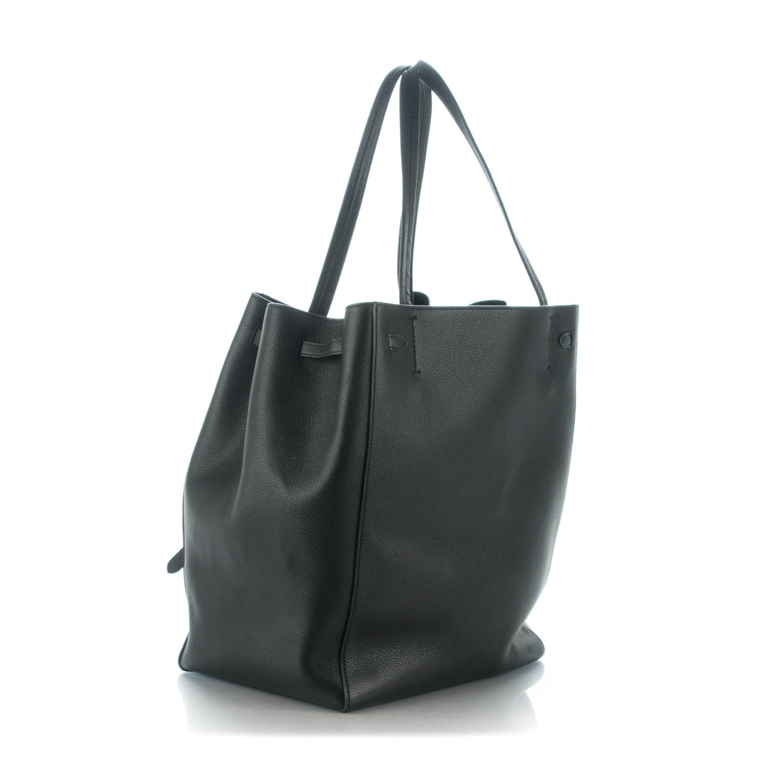 Celine Soft Grained Calfskin Medium Belt Cabas Phantom Black 3 of 8