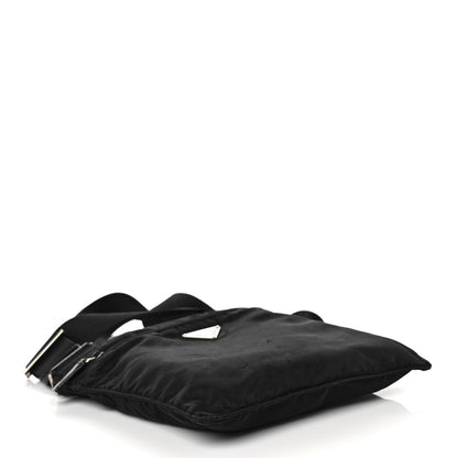 Prada Tessuto Nylon Saffiano Flat Messenger Bag Black 3 of 11