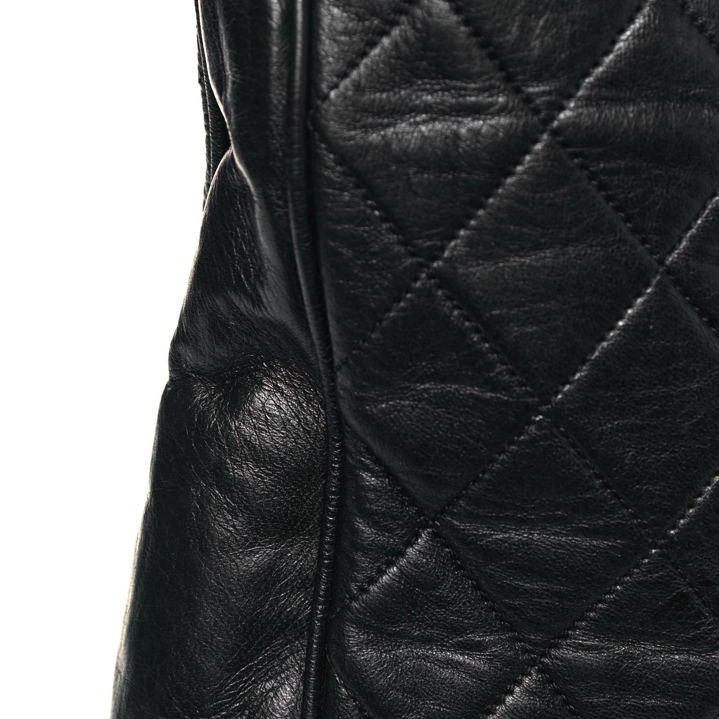 Lambskin Quilted Hobo Black