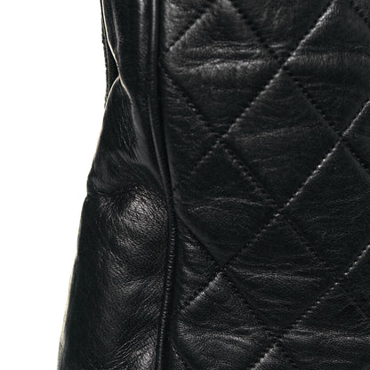 Chanel Lambskin Quilted Hobo Black 16 of 18